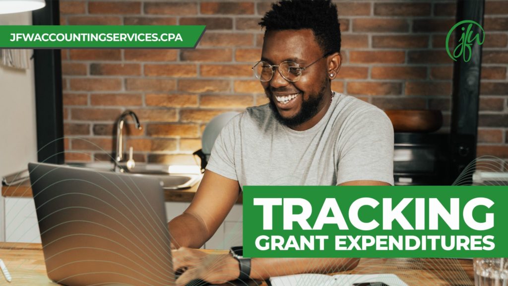 Nonprofit accountant tracking grant expenditures