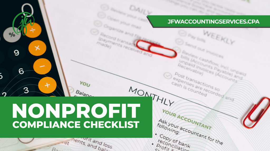 Tools needed for nonprofit compliance checklist